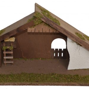 Alfred Kolbe Krippe, (1 tlg.), aus Holz, 37x17x22 cm, für Figuren bis 9 cm Höhe