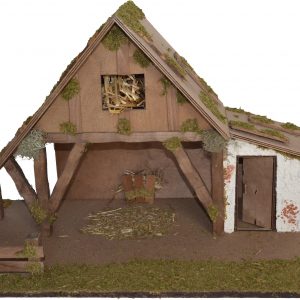 Alfred Kolbe Krippe, (1 tlg.), aus Holz, 47x22x30 cm, für Figuren bis 10 cm Höhe