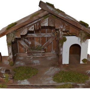 Alfred Kolbe Krippe (1-tlg), aus Holz, 50x25x30 cm, für Figuren bis 11 cm Höhe