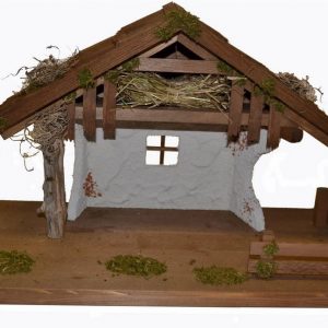 Alfred Kolbe Krippe (1-tlg), aus Holz, 50x25x32 cm, für Figuren bis 11 cm Höhe