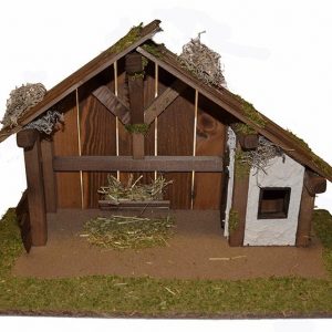 Alfred Kolbe Krippe (1-tlg), aus Holz, 50x25x32 cm, für Figuren bis 12 cm Höhe