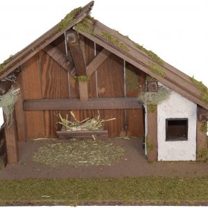 Alfred Kolbe Krippe, (1 tlg.), aus Holz, 50x30x32 cm, für Figuren bis 12 cm Höhe