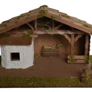 Alfred Kolbe Krippe, (1 tlg.), aus Holz, 55x29x28 cm, für Figuren bis 12 cm Höhe