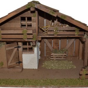 Alfred Kolbe Krippe, (1 tlg.), aus Holz, 59,5x30x35 cm, für Figuren bis 12 cm Höhe