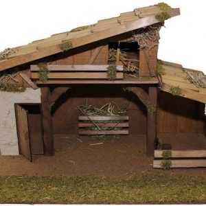 Alfred Kolbe Krippe (1-tlg), aus Holz, 59x30x32,5 cm, für Figuren bis 12 cm Höhe