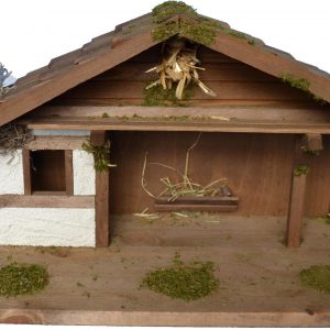 Alfred Kolbe Krippe »Krippenstall für 11 cm Figuren mit Massivholzboden«, (1 tlg.), Echtholz