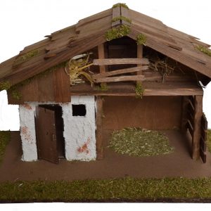 Alfred Kolbe Krippe »Krippenstall mit Moos, für Figuren bis 12 cm«, (1 tlg.), Echtholz