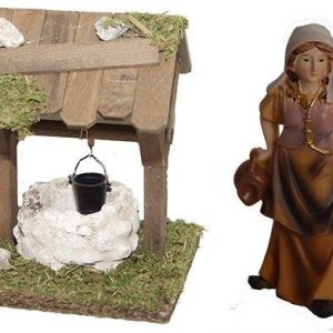 Alfred Kolbe Krippen-Zubehör »Brunnen und Figur Magd mit Krug.« (Set, 2 St)
