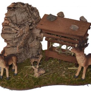 Alfred Kolbe Krippen-Zubehör »Futterraufe mit Rehfamilie«, (Set, 5 St.)