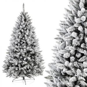 AmeliaHome Künstlicher Weihnachtsbaum »Künstlicher Weihnachtsbaum William weiß mit Schnee – täuschend echter Premium Christbaum«, Tannenbaum…