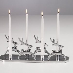 ARTRA Tischkerzenhalter (1 St), Kerzenständer 4 Rentiere, 4flammig, Adventskranz Leuchter, Geweih, Kerzenhalter Kerzenleuchter Tischdeko…