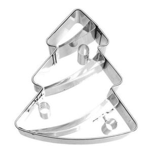 Ausstecher Edelstahl Weihnachtsbaum 7,5cm mit Innenprägung