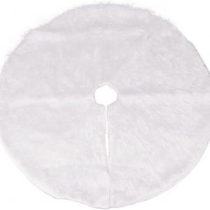 Baumteppich »78 cm luxuriöser weißer Plüsch-Weihnachtsbaumrock, Baumständerabdeckung, matte Christbaumschmuck,…