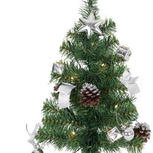 Best Season Künstlicher Weihnachtsbaum »Star 601-06, LED-Tannenbaum“Decorage“, circa“ 45 cm, Plastik, Silber, 2.4 x 2.4 x 4.5 cm«