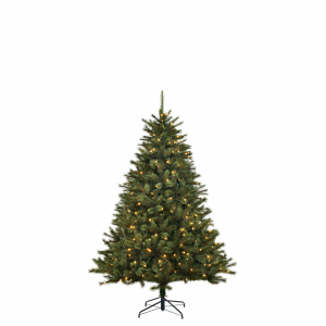 Black Box Trees Künstlicher Weihnachtsbaum ‚Toronto‘ grün 155 cm, mit LED-Beleuchtung