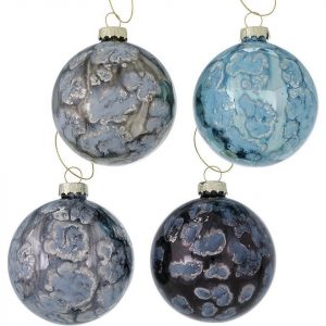 BOLTZE Weihnachtsbaumkugel »12-tlg. Glas-Weihnachtskugel Set „Borano“ D8cm«