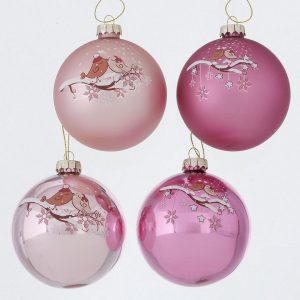 BOLTZE Weihnachtsbaumkugel »12-tlg. Glas-Weihnachtskugel Set „Winterly“ D8cm«