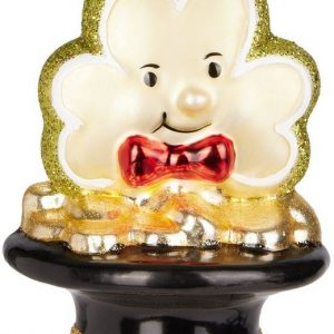 BRUBAKER Christbaumschmuck »Topf mit Gold und Kleeblatt Schwarz Gold« (1-tlg), Handbemalte Baumkugel aus Glas – Mundgeblasene Weihnachtsbaumkugel…