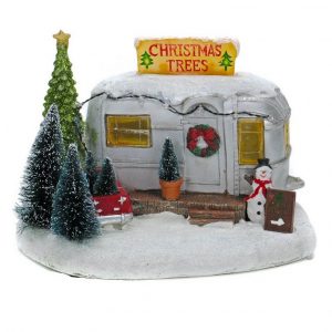 Bubble-Store Weihnachtsdorf »Weihnachtsdeko Camper beleuchtet«, LED Weihnachtsdekoration, Campingwagen, Wohnwagen, Weihnachtsbaum-Verkauf