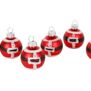 BURI Weihnachtsbaumkugel »6x Glas-Tischkartenhalter Santa Weihnachtsdeko Platzkartenhalter Namensschild«