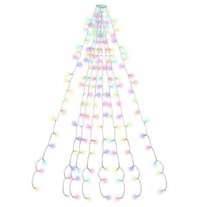 Clanmacy LED-Lichterkette »280 LED Lichterkette Weihnachtsbaum 10 Girlanden Außen Lichterkette RGB«