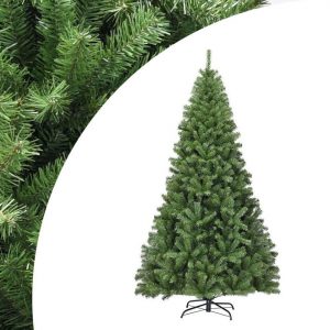 COSTWAY Künstlicher Weihnachtsbaum, 180cm, mit Klappsystem, 1000 Spitzen PVC Nadeln, inkl. Metallständer