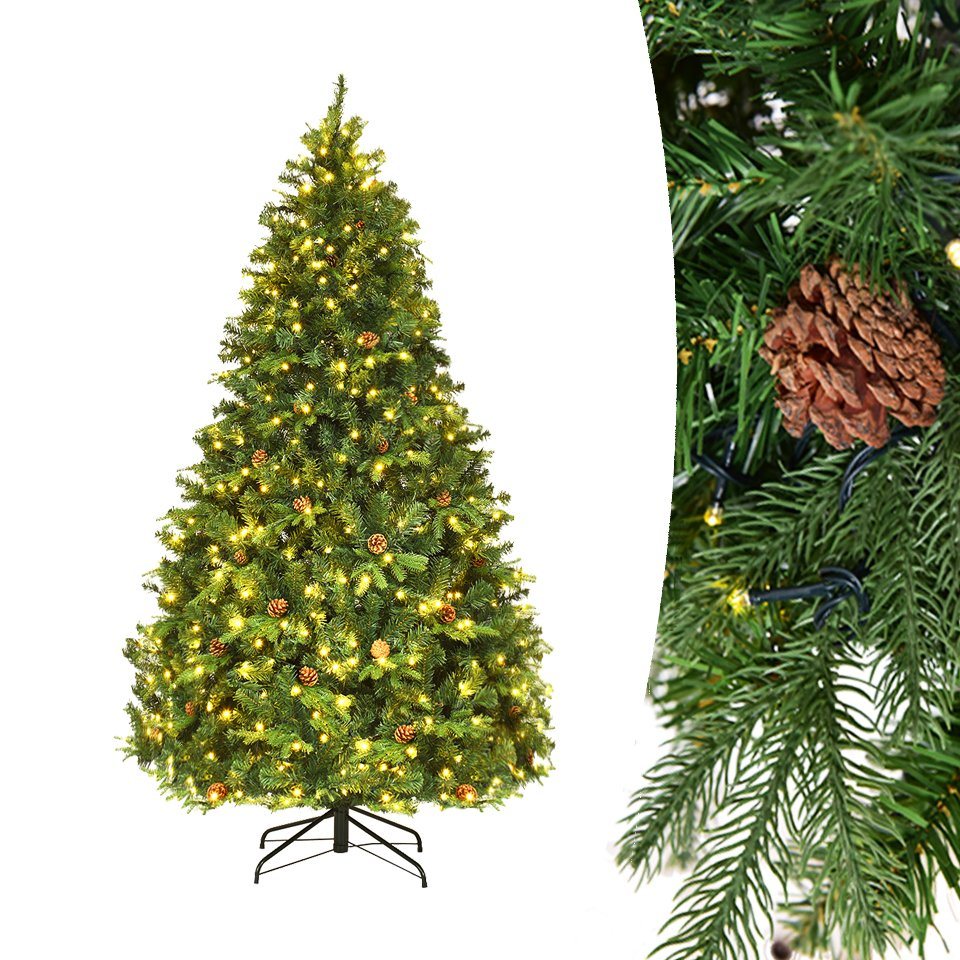 ️COSTWAY Künstlicher Weihnachtsbaum »LED Tannenbaum«, 210cm, mit 925