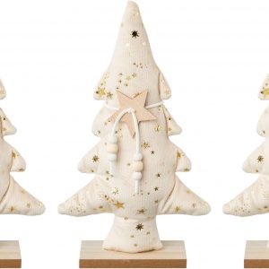 Creativ deco Dekobaum, (3 St.), aus Samtstoff mit Applikationen