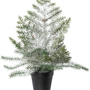 Creativ deco Künstlicher Weihnachtsbaum, Im Topf; Beschneite Optik