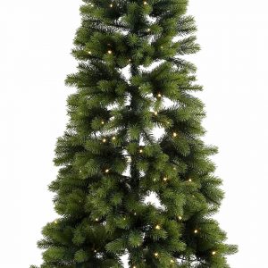 Creativ deco Künstlicher Weihnachtsbaum, in schlanker Form, mit LED-Lichterkette