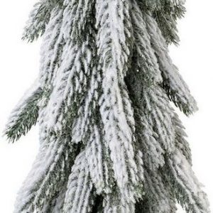 Creativ deco Künstlicher Weihnachtsbaum, Tannenbaum im Topf mit dekorativem Schnee