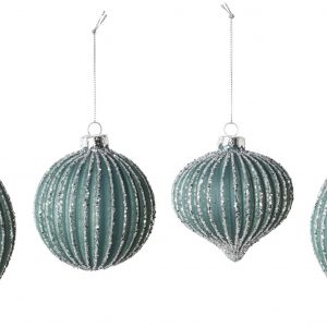 Creativ deco Weihnachtsbaumkugel, (Packung, 6 St.), 3 Designs im Set: Höhe des Zapfens 13 cm, Höhe der beiden Kugeln 9 cm