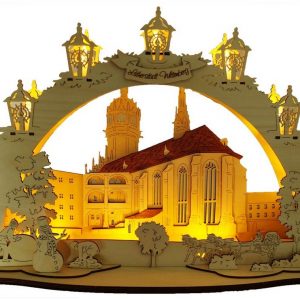 DeColibri LED Schwibbogen »LED Schwibbogen Lutherstadt Wittenberg Schloßkirch«, Erzgebirge Weihnachten Handwerkskunst