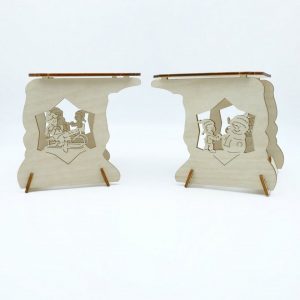 DeColibri Schwibbogen-Fensterbank »Schwibbogen Erhöhung Schneemann, leichter Bausatz«, Ost – Erzgebirge Weihnachten Handwerkskunst