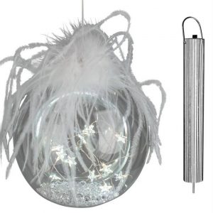 dekojohnson Christbaumschmuck »Weihnachtskugel LED-Glas-Kugel 10cm Weihnachtsdeko«