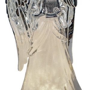 dekojohnson Dekofigur »LED Weihnachtsengel-Figur Acryklar silberl 35cm«