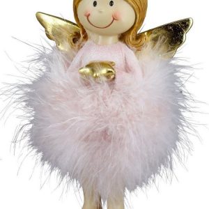 dekojohnson Engelfigur »Deko-Engel Weihnachtsengel mit Stern rosa 12cm«