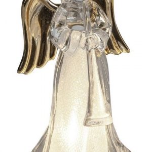 dekojohnson Engelfigur »LED Weihnachtsengel Acryl-Figur klar gold 11cm«