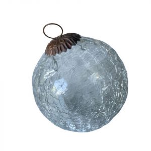 DekoTown Weihnachtsbaumkugel »5 schwere Weihnachtskugeln Transparent Craquelee 10cm Weihnachtsschmuck Weihnachtsdeko Anhänger Weihnachten Baumschmuck«