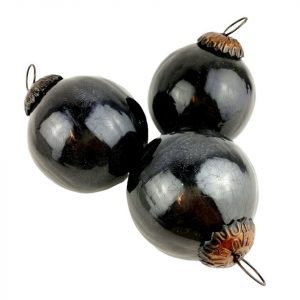 DekoTown Weihnachtsbaumkugel »6 schwere Weihnachtskugeln Schwarz Craquelee 10cm Weihnachtsschmuck Weihnachtsdeko Anhänger Weihnachten Baumschmuck«