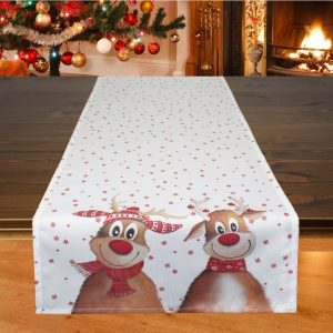 Delindo Lifestyle Tischläufer »Team ELCH«, gedrucktes Design, blickdichter Stoff