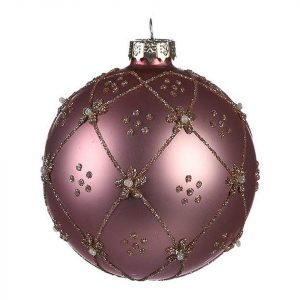 Depot Weihnachtsbaumkugel »Glas-Weihnachtskugel Flowernet«