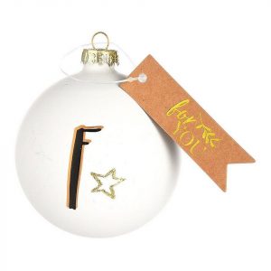 Depot Weihnachtsbaumkugel »Weihnachtskugel Monogramm F«, aus Glas, Ø 8 Zentimeter