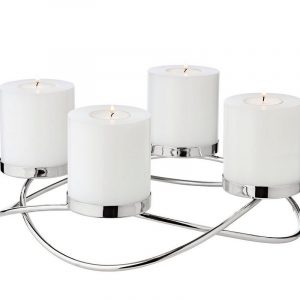 EDZARD Adventskranz »Alva«, (33 cm) Kerzenhalter für Stumpenkerzen, Weihnachtsdeko für 4 Kerzen á Ø 8 cm, Kerzenkranz als Tischdeko mit…