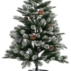 elbmöbel Künstlicher Weihnachtsbaum »Kunst Weihnachtsbaum mit Schnee und Tannenzapfen Tannenbaum 100cm«, künstlicher Weihnachtsbaum, mit Schnee und…
