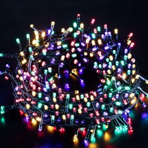 Elegear LED-Lichterkette, Bunt LED Lichterkette, Lichterkette Batterie 40M 300 LEDs Elegear Lichterkette Außen Timer Memoryfunktion 8 Modi IP44...