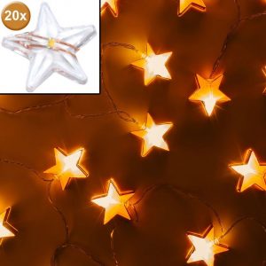 etc-shop Dekolicht, Lichterketten 3er Set Leuchtkette Lampenkette Weihnachtsdekoration Adventsbeleuchtung Wohnzimmer, 3er Set Kupfer IP20, 3x 20 LEDs
