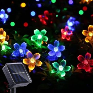 Favson Lichterkette »Solar Lichterkette Regentropfen, 30Led bunt für Außen 8 Modi IP65 wasserdicht Dekoration für Garten Bäume Terrasse Party«