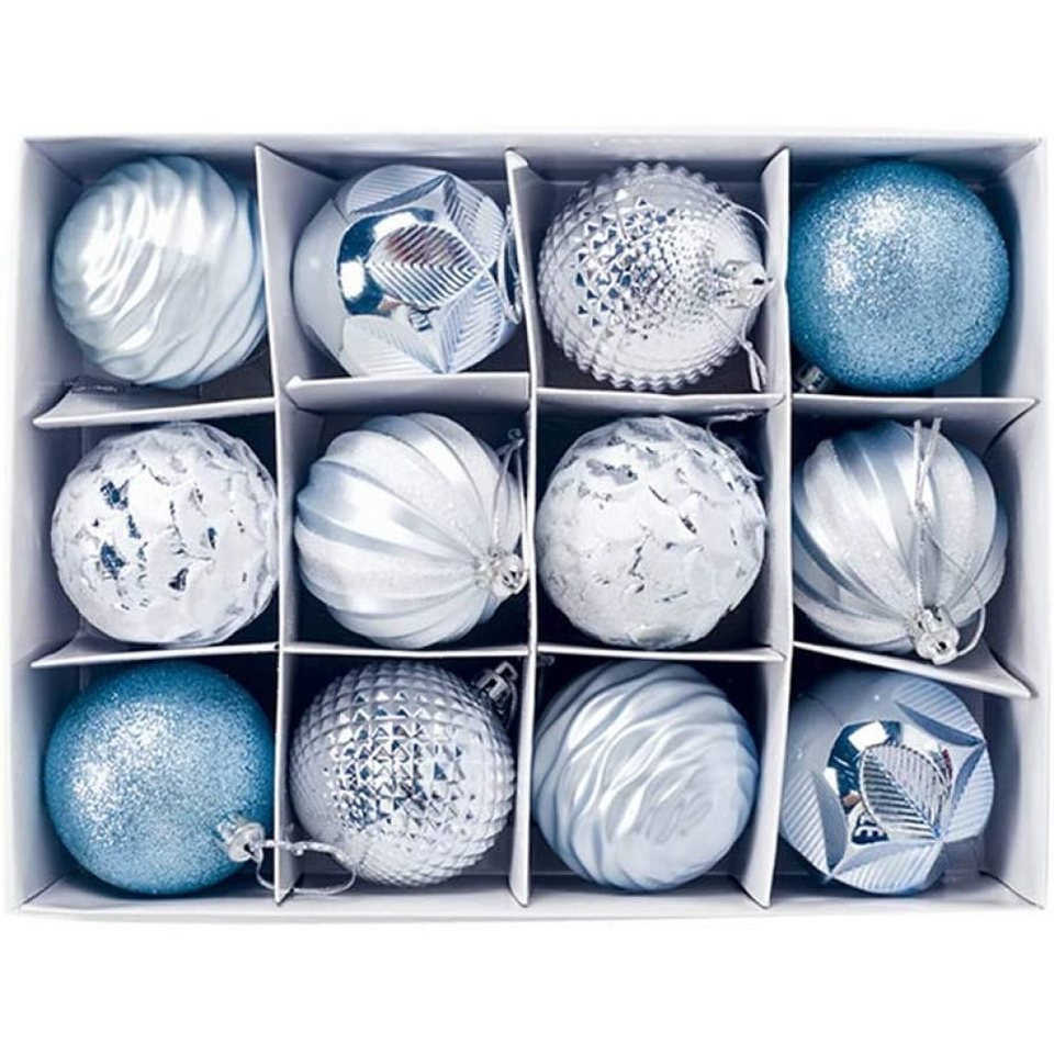 ️Favson Weihnachtsbaumkugel »12 Stück Weihnachtskugeln, 60mm Kunststoff