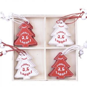 FeelGlad Dekoobjekt »Hängende Dekorationen aus Holz, 12 Weihnachtsbaummodelle, Weihnachtsbaumschmuck«